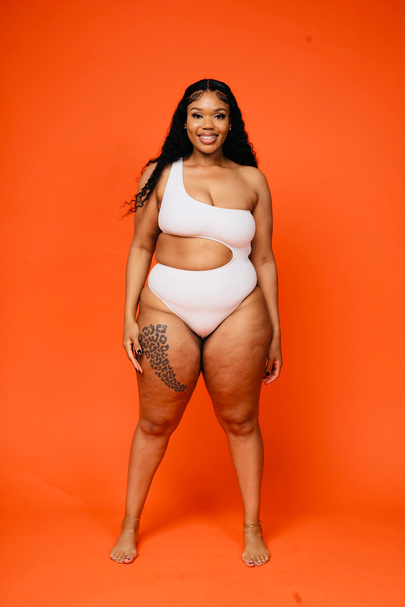 One shoulder one piece swimsuit