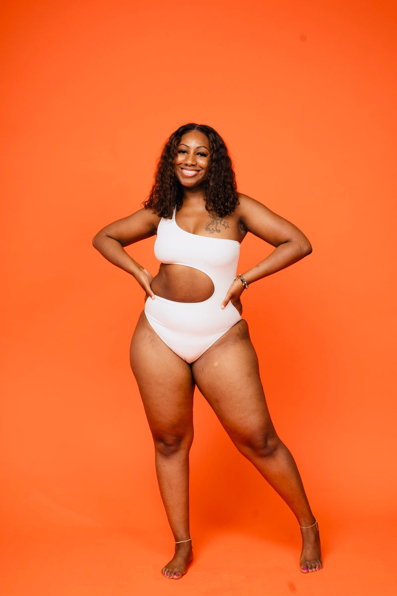 One shoulder one piece swimsuit