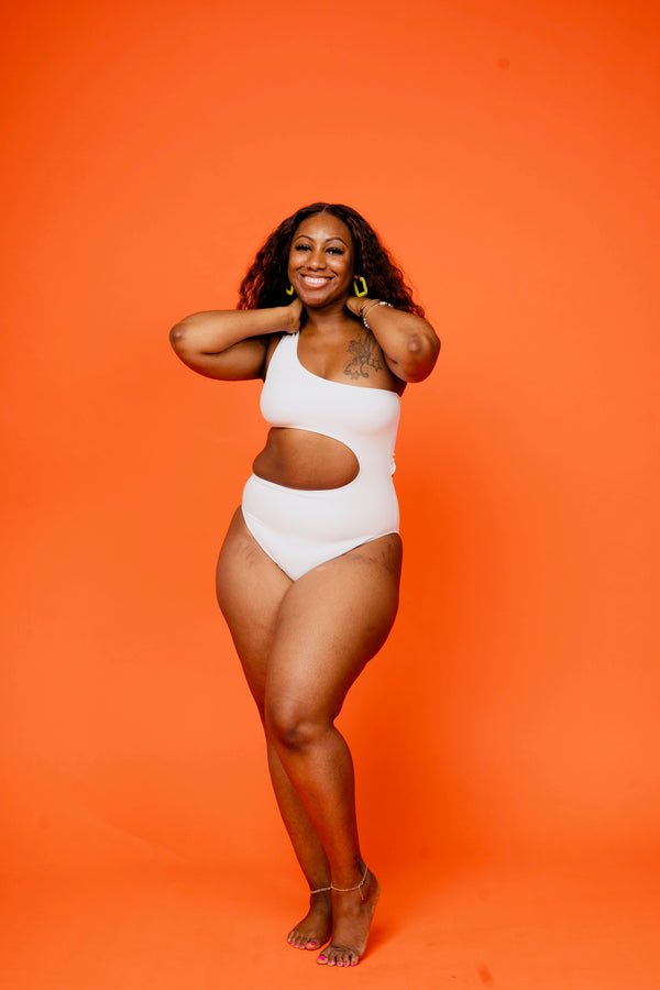 One shoulder one piece swimsuit