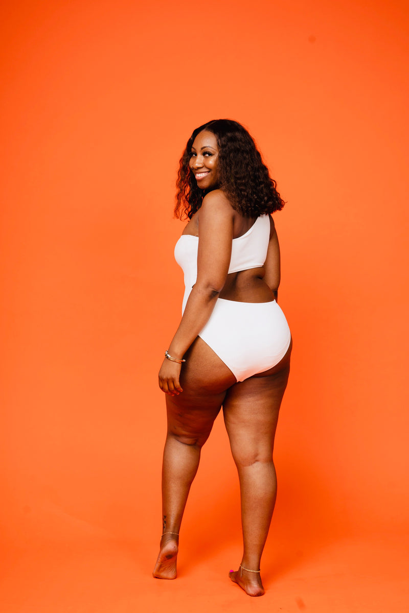 One shoulder one piece swimsuit