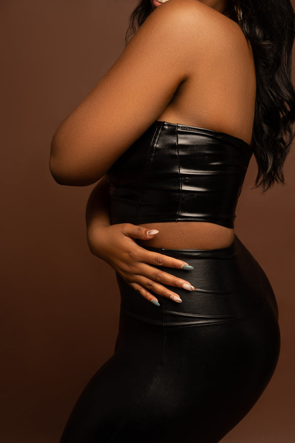Faux Leather Tops
