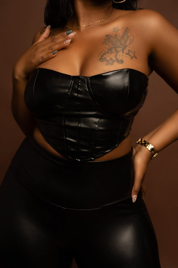 Faux Leather Tops