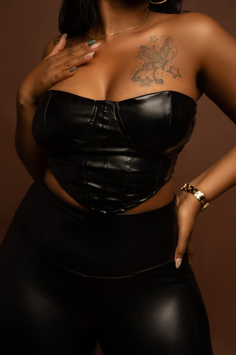 Faux Leather Tops
