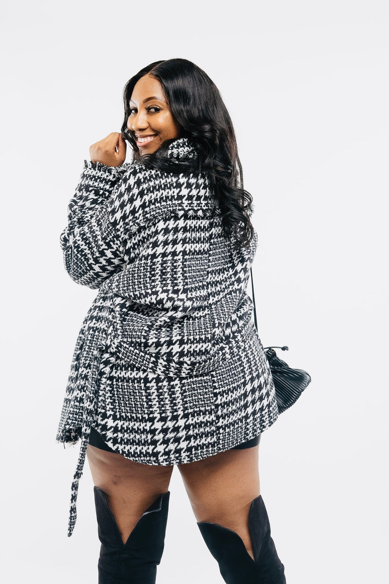 "Bad Habit" Houndstooth Coat