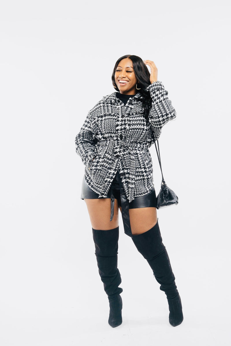 "Bad Habit" Houndstooth Coat