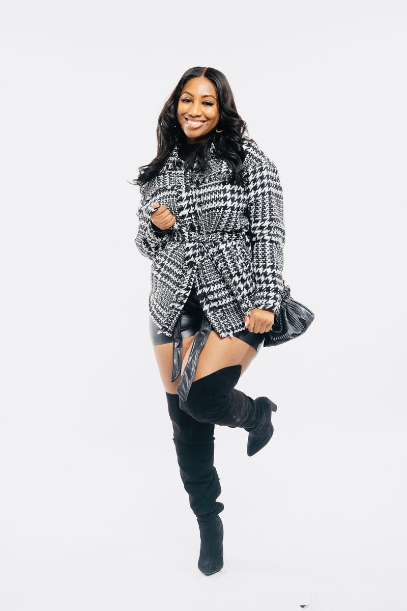 "Bad Habit" Houndstooth Coat