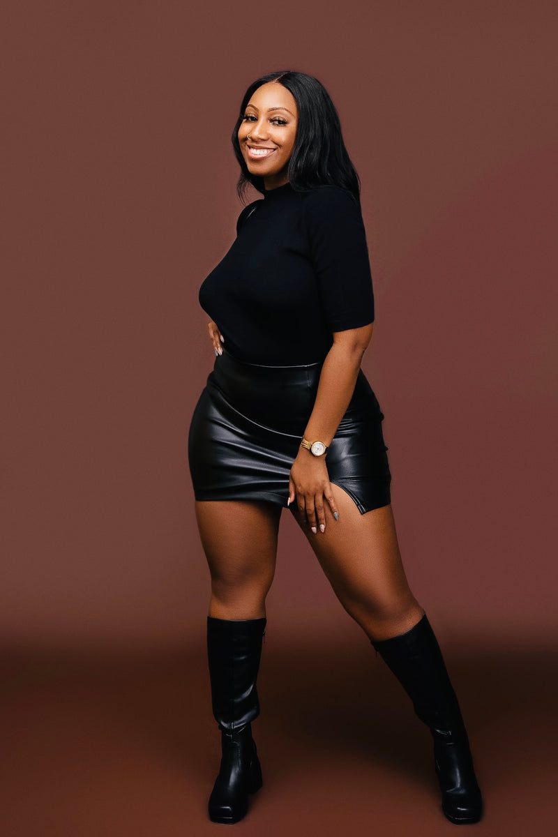Faux Leather Mini Skirt